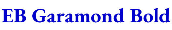 EB Garamond Bold font